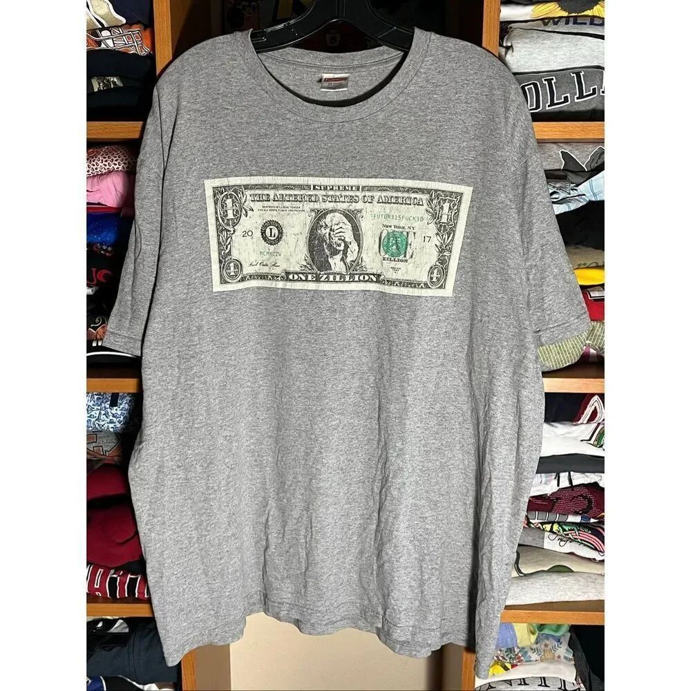 Supreme Zillion Dollar Bill Graphic Crewneck T Shirt XL